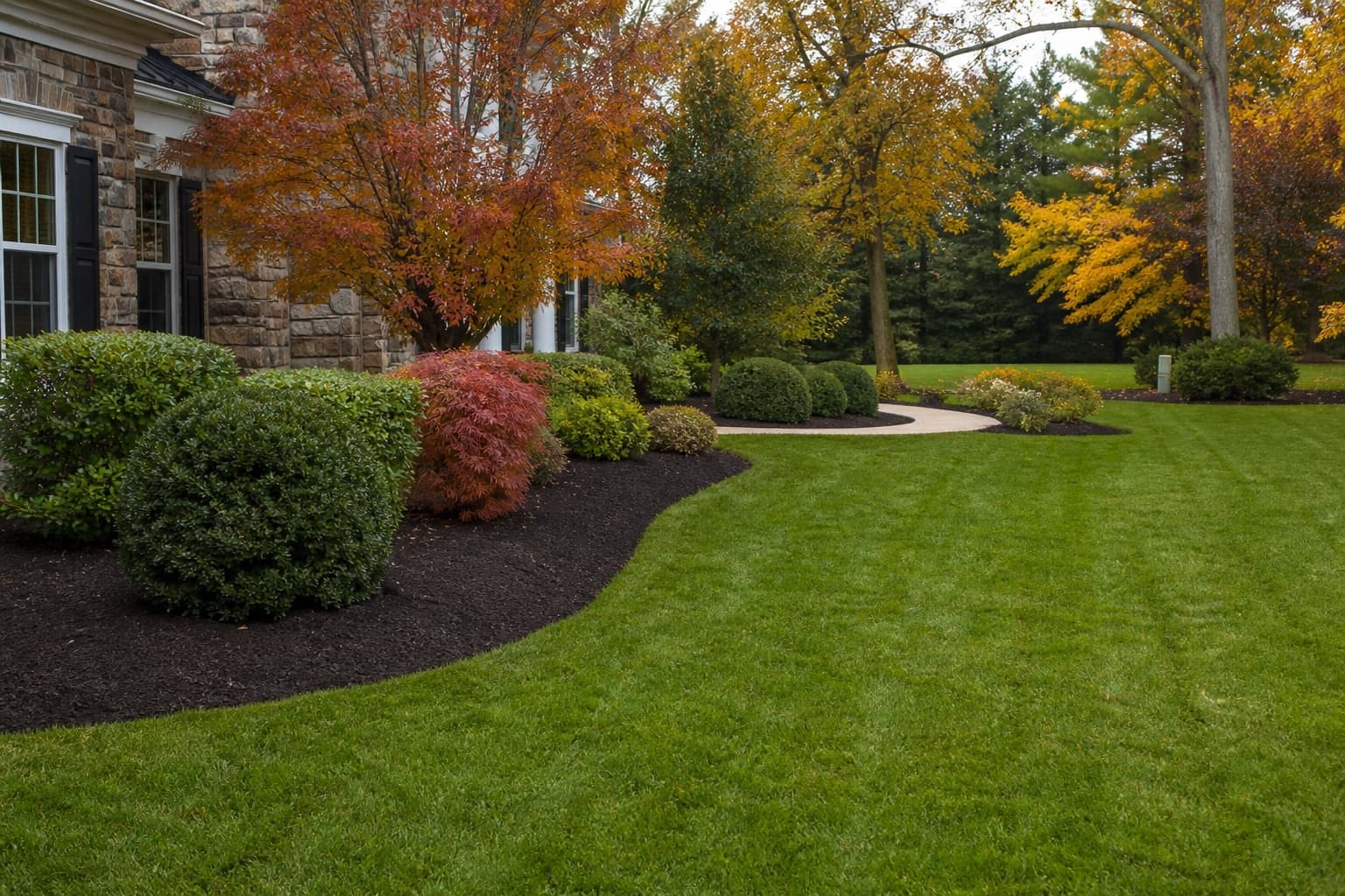 Full fall cleanup & mulch in Greenville, DE