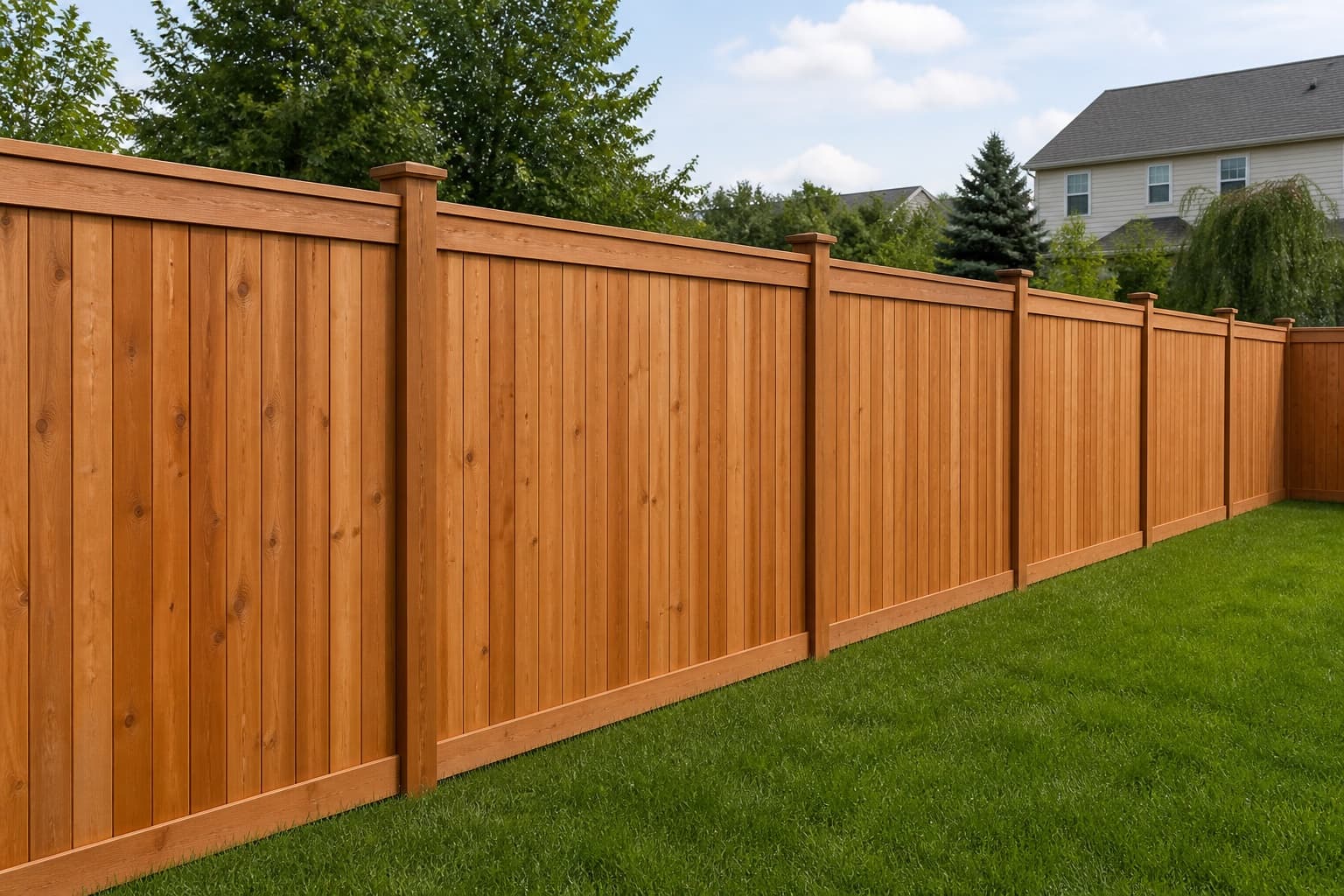 Cedar privacy fence in Pike Creek, DE