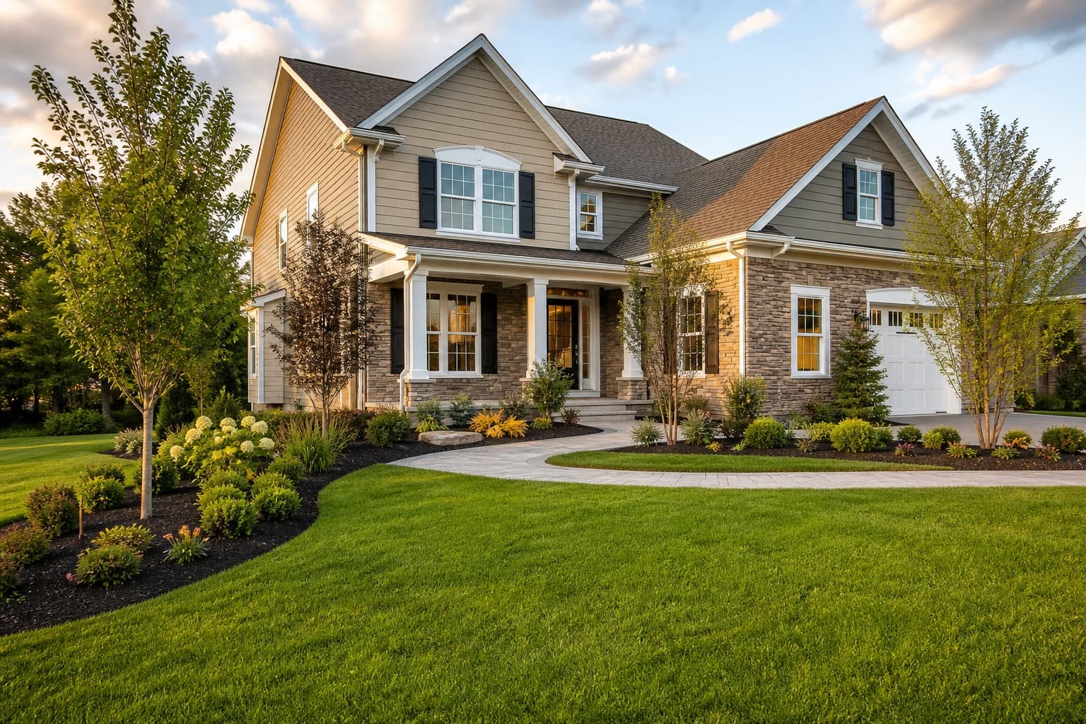 Complete front yard redesign in Middletown, DE